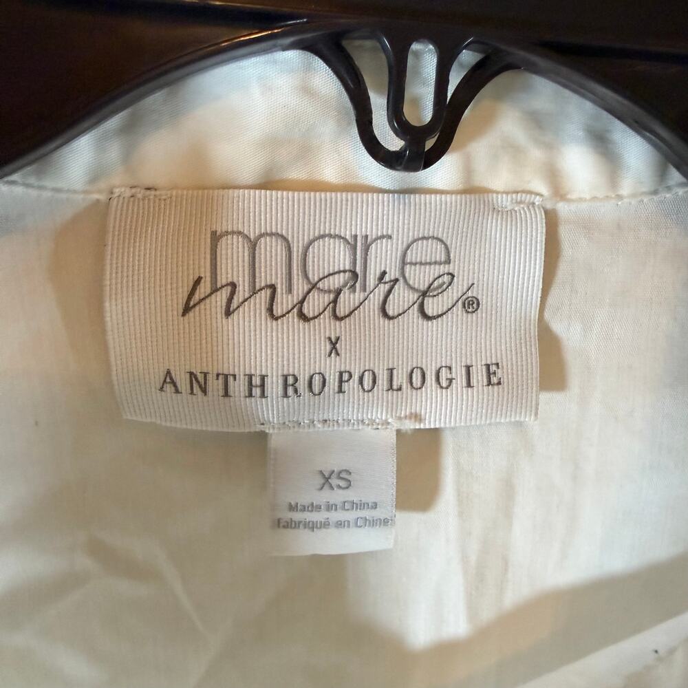 Mare Mare x Anthropologie White Button Down Blouse Bodysuit Womens XS Minimalist - Picture 7 of 8
